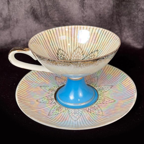 LM Royal Halsey Dining Lm Royal Halsey Footed Cup W Saucer Blue
